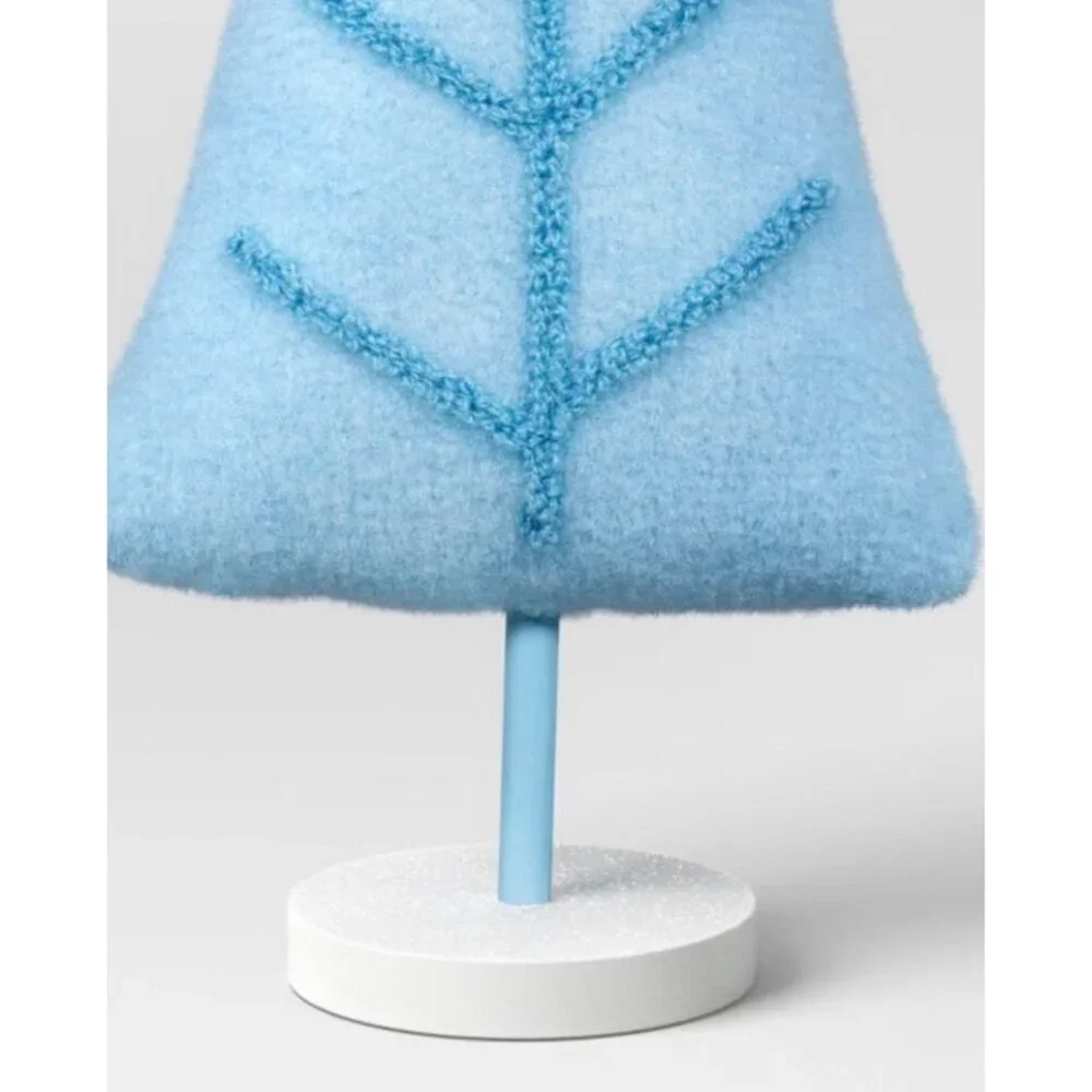 Fabric Christmas Tree Figurine with Gold Star Wondershop™ Light Blue Decor